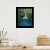 Happy Place - Waterfall Painting Poster (Keuken)