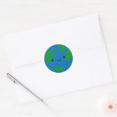 Happy Planet Earth Ronde Sticker (Envelop)