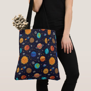 Happy Planets Canvas tas
