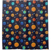 Happy Planets Douchegordijn (Voorkant)