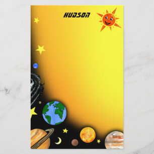 Happy Planets en Space Briefpapier