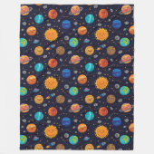 Happy Planets Fleece Blanket Deken (Voorkant)