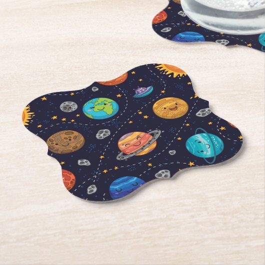 Happy Planets Onderzetters (Gekanteld)