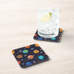 Happy Planets Onderzetters met kurkrug