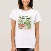Happy Plant Lady gardening T-shirt (Voorkant)