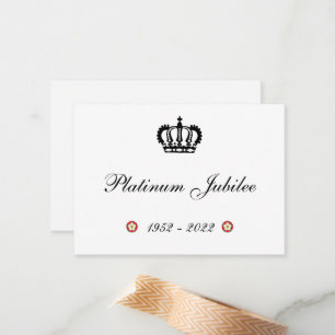 Happy Platinum Jubilee Folded Wenskaart Notitiekaartje