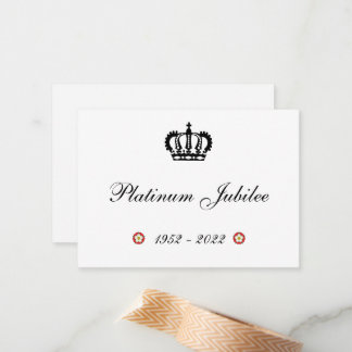 Happy Platinum Jubilee Folded Wenskaart Notitiekaartje