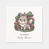 Happy Playful Wolf Baby shower Servet (Voorkant)