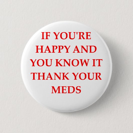 HAPPY.png Ronde Button 5,7 Cm (Voorkant)
