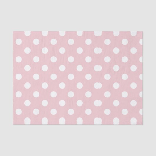 Happy ,poeder roze,polka dot,wit,girly,land, tissuepapier (Voorkant)