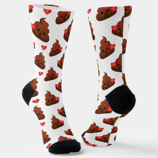 Happy Poop Emoji Socks Emoticon Pile of Poo Sokken