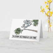 happy possum-wenskaart kaart (Gele Bloem)