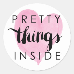 Happy Post dingen binnenin Ronde Sticker