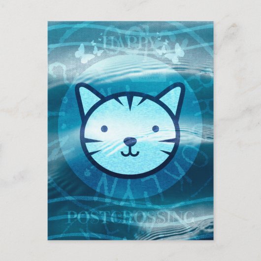 Happy Postcrossend Kat Briefkaart (Voorkant)
