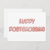 HAPPY POSTCROSSING BRIEFKAART (Voorkant / Achterkant)