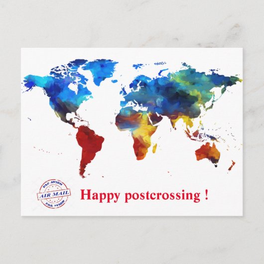 Happy postcrossing. briefkaart (Voorkant)