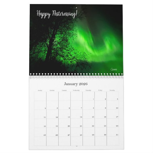 Happy Postcrossing - Middelgrote kalender (Jan 2026)