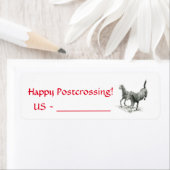 Happy Postcrossing Paard Labels (Insitu)
