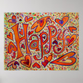 Happy Poster Print (Devant)