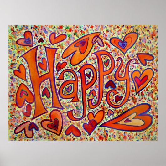 Happy Poster Print (Devant)