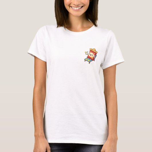 Happy Potato Chip Bag Character Relaxing T-shirt (Voorkant)