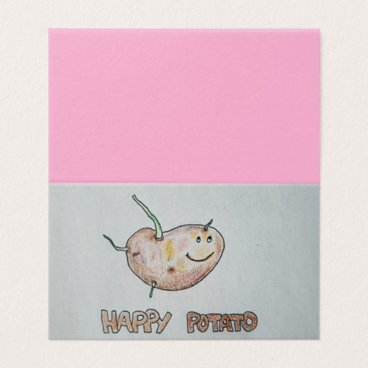 Happy Potato Folded Kaart (Buitenkant ongevouwen)