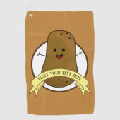 Happy Potato - Gepersonaliseerd Golfhanddoek (Voorkant)
