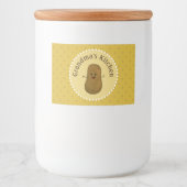 Happy Potato - Gepersonaliseerd Voedselcontainer Etiket (Voorkant)