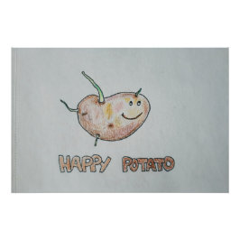 Happy Potato Glossy Poster Perfect Poster