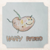 Happy Potato Paper-Onderzetter Kartonnen Onderzetters (Voorkant)