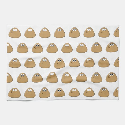 Happy Pou - Kitchen Towel Theedoek (Horizontaal)