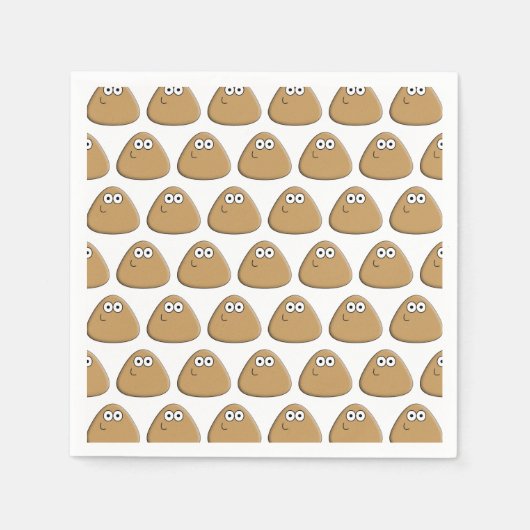 Happy Pou - Napkin Servet (Voorkant)