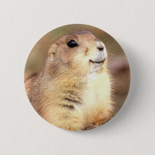 Happy Prairie-hondenknop Ronde Button 5,7 Cm