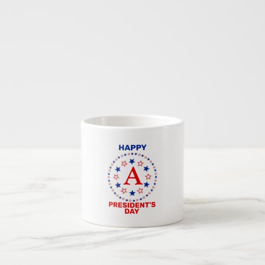 Happy President day aangepaste monogram koffie Mok (Voorkant)