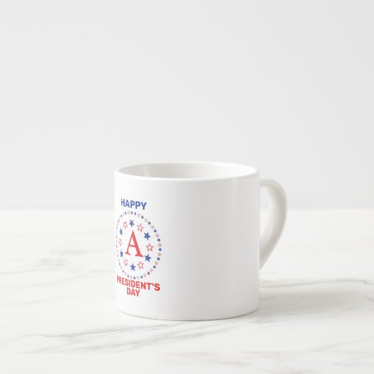 Happy President day aangepaste monogram koffie Mok (Voorkant rechts)