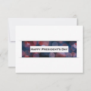Happy President Day bokeh Kaart