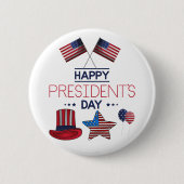 Happy President Day Ronde Button 5,7 Cm (Voorkant)