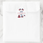 Happy President Day Ronde Sticker (Tas)