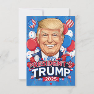 Happy presidenten Day 2025 Bedankkaart
