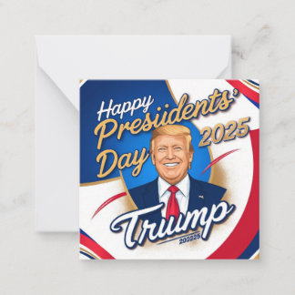Happy presidenten Day 2025 Notitiekaartje
