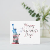 Happy Presidenten Day liberty bokeh Briefkaart (Staand voorkant)