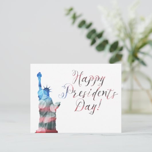 Happy Presidenten Day liberty bokeh Briefkaart (Staand voorkant)