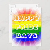 Happy Pride Days Bursting Rainbow Flag Gay Pride Briefkaart (Voorkant / Achterkant)