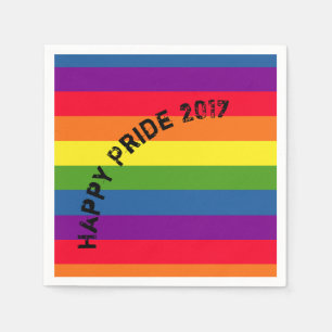 Happy Pride LGBTQ Rainbow Celebration Aangepaste t Servetten