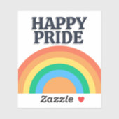 Happy Pride Minimalist Rainbow Sticker (Feuille)