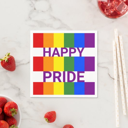 Happy Pride Modern Rainbow Party Servet (Insitu)