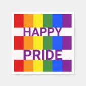 Happy Pride Modern Rainbow Party Servet (Voorkant)