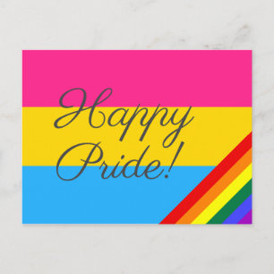 Happy Pride Pansexual Flag Briefkaart