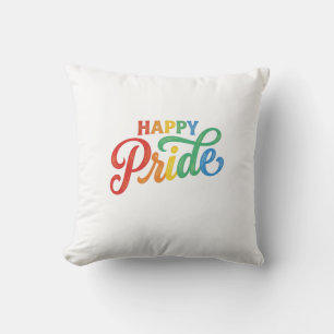Happy Pride Vintage Regenboog Typografie Shirt_1 Kussen