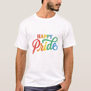 Happy Pride Vintage Regenboog Typografie Shirt_1 T-shirt